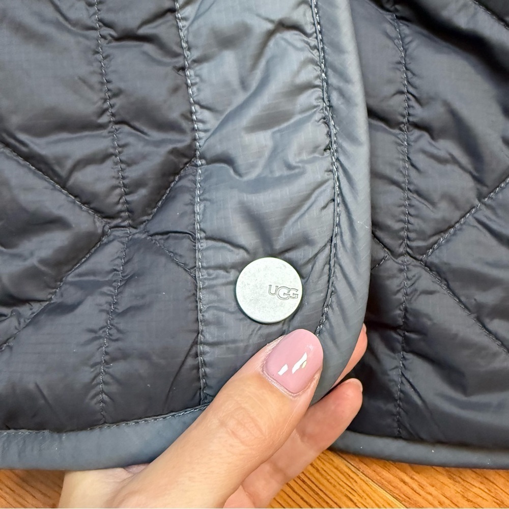 UGG Quilted Oversized Jacket in Charcoal Gray - Picture 7 of 11